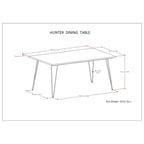Table à manger industrielle en bois