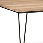 Table à manger industrielle en bois