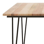 Table à manger industrielle en bois