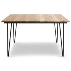 Table à manger industrielle en bois