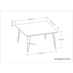Table à manger industrielle en bois