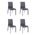 Chaise de salle à manger à dossier incurvé en frêne, lot de 4