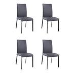 Chaise de salle à manger à dossier incurvé en frêne, lot de 4