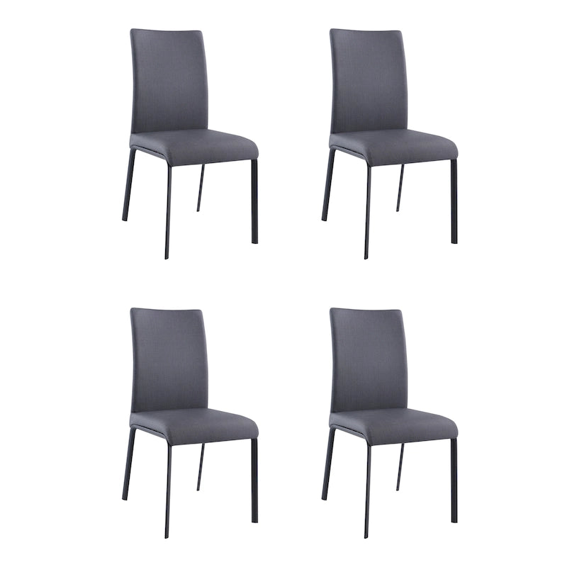Chaise de salle à manger à dossier incurvé en frêne, lot de 4