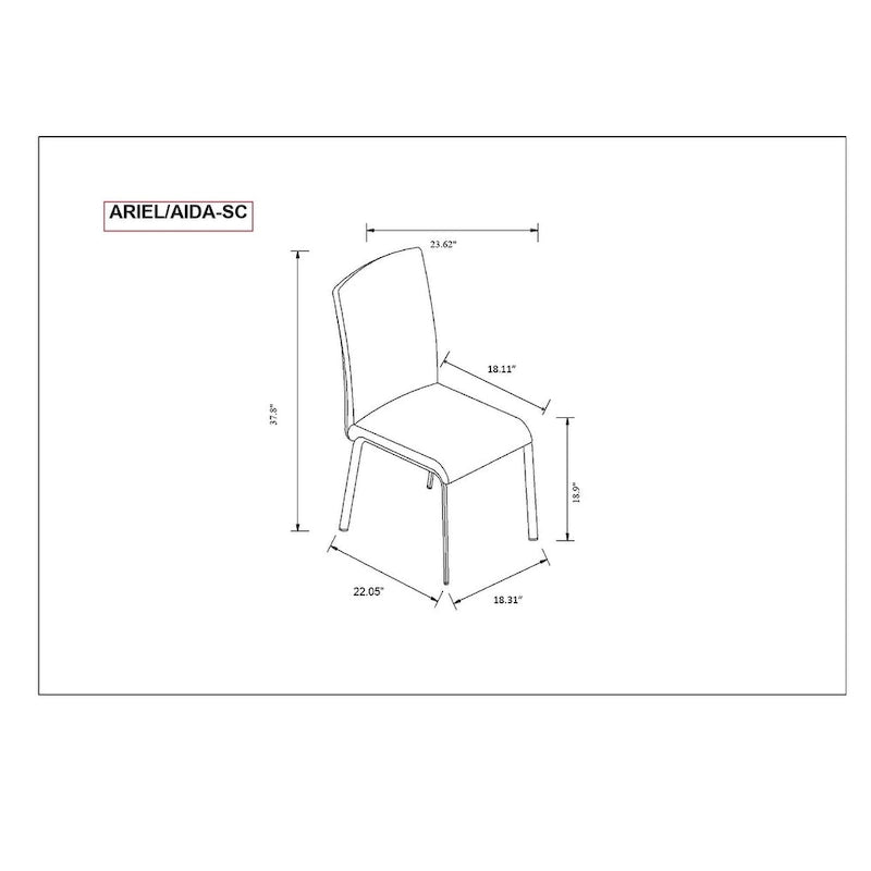 Chaise de salle à manger à dossier incurvé en frêne, lot de 4