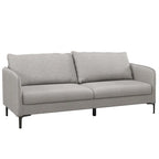 Canapé causeuse moderne de 76 po avec pieds en métal, gris