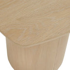 Table d'appoint contemporaine en chêne avec piètement colonne robuste par Modern