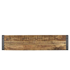 Banc artisanal en bois de récupération et métal (Inde)
