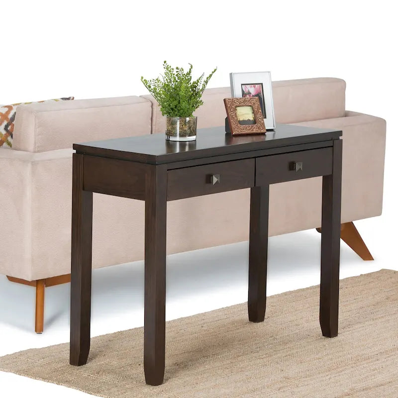 Console de canapé contemporaine en BOIS MASSIF de 38 pouces de large - 38 pouces de large