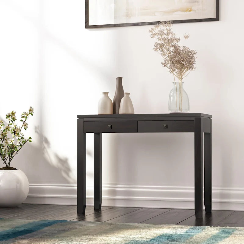 Console de canapé contemporaine en BOIS MASSIF de 38 pouces de large - 38 pouces de large