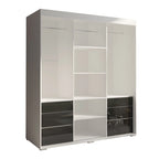 Armoire moderne de 180 cm à 3 portes avec miroir