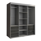 Armoire moderne de 180 cm à 3 portes avec miroir