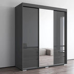 Armoire moderne de 180 cm à 3 portes avec miroir