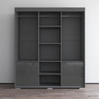 Armoire moderne de 180 cm à 3 portes avec miroir