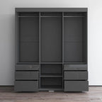Armoire moderne de 180 cm à 3 portes avec miroir