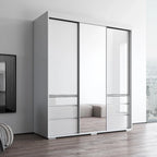 Armoire moderne de 180 cm à 3 portes avec miroir
