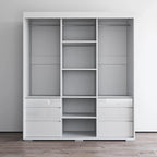 Armoire moderne de 180 cm à 3 portes avec miroir