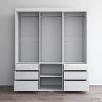 Armoire moderne de 180 cm à 3 portes avec miroir