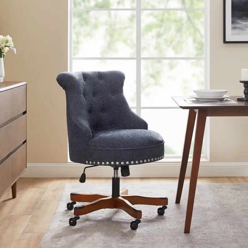 Chaise de bureau pivotante capitonnée