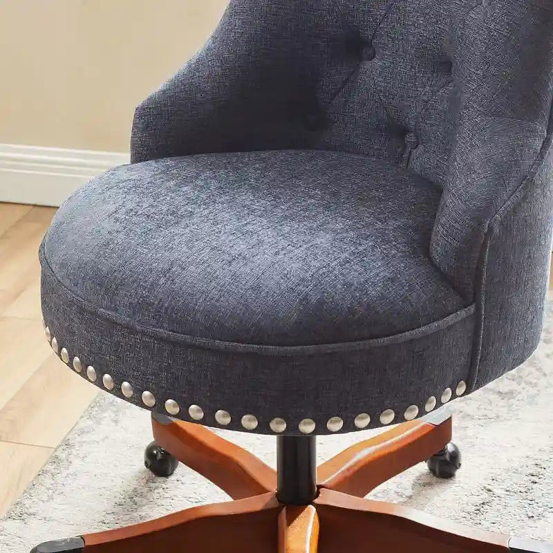 Chaise de bureau pivotante capitonnée