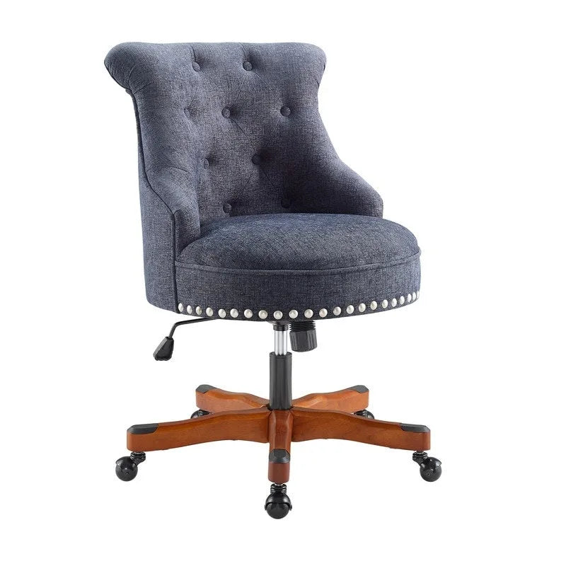 Chaise de bureau pivotante capitonnée
