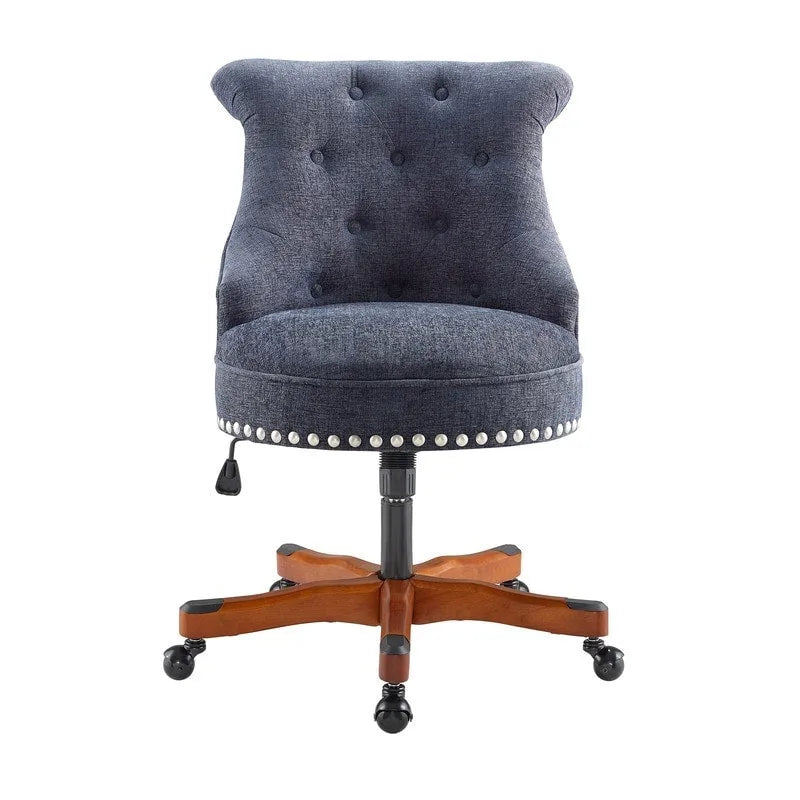 Chaise de bureau pivotante capitonnée