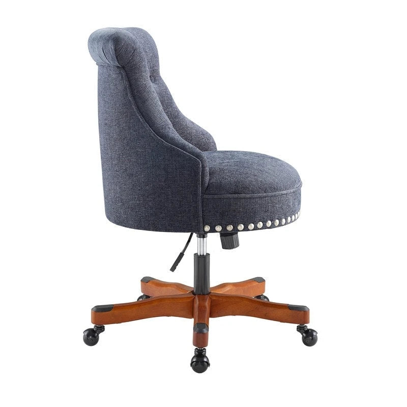 Chaise de bureau pivotante capitonnée