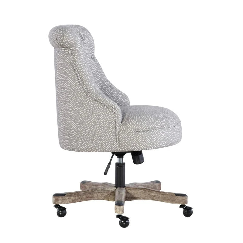 Chaise de bureau pivotante capitonnée