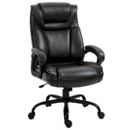 Fauteuil de bureau exécutif grande taille et supportant jusqu'à 180 kg – Chaise d'ordinateur à dossier haut en cuir PU ergonomique