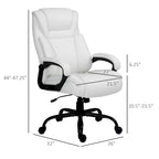 Fauteuil de bureau exécutif grande taille et supportant jusqu'à 180 kg – Chaise d'ordinateur à dossier haut en cuir PU ergonomique