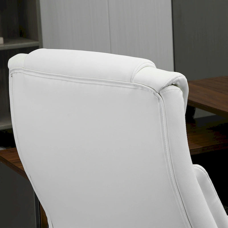 Fauteuil de bureau exécutif grande taille et supportant jusqu'à 180 kg – Chaise d'ordinateur à dossier haut en cuir PU ergonomique