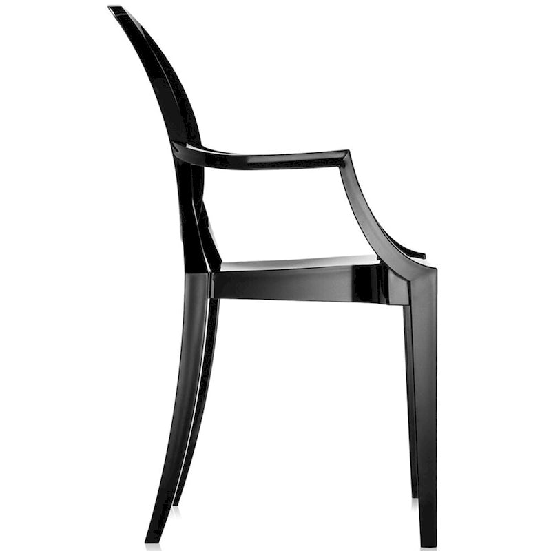 Lot de 2 chaises empilables en lucite transparentes pour cuisine, terrasse, salle à manger, salon, chambre, fête, avec dossier ovale, bureau