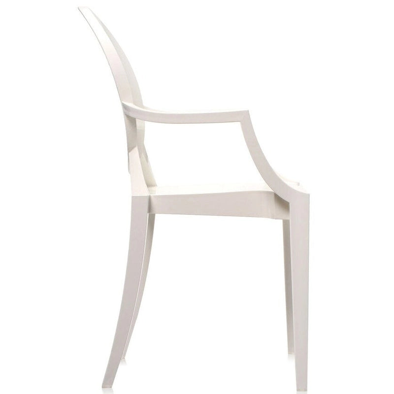 Lot de 2 chaises empilables en lucite transparentes pour cuisine, terrasse, salle à manger, salon, chambre, fête, avec dossier ovale, bureau