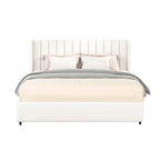 Lit plateforme capitonné en boucle avec tiroir, taille Queen Size