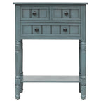 Console étroite Table de canapé mince avec 3 tiroirs et étagère inférieure