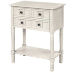Console étroite Table de canapé mince avec 3 tiroirs et étagère inférieure
