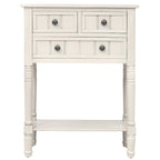 Console étroite Table de canapé mince avec 3 tiroirs et étagère inférieure