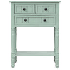 Console étroite Table de canapé mince avec 3 tiroirs et étagère inférieure
