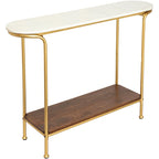 Console moderne en marbre et techniques mixtes - 76H x 109L x 28P