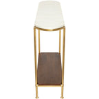 Console moderne en marbre et techniques mixtes - 76H x 109L x 28P