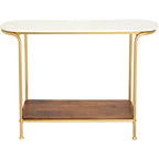 Console moderne en marbre et techniques mixtes - 76H x 109L x 28P